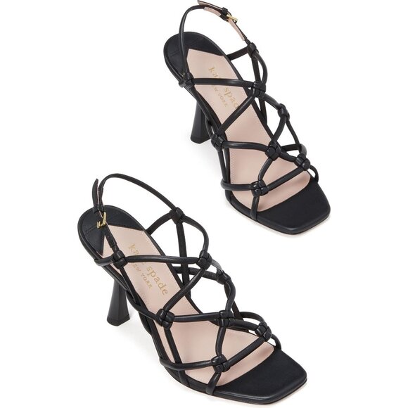 kate spade Shoes - 🆕KATE SPADE Coco Slingback High Heel Shoes Leather 8 Black